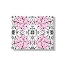 Het roze Patroon van Rococo's bloeit