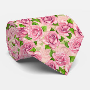 Het roze patroon van waterverfrozen stropdas
