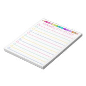 Het roze Potlood van het Blok van de Kleur om Lijs Notitieblok (Linkerzijde)