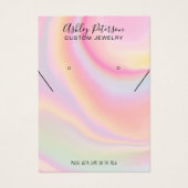 het roze regenboogmarmer ketting oorscherm visitekaartje (Voorkant)