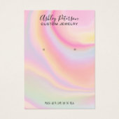 het roze regenboogsieraardenscherm met eenhoorn visitekaartje (Voorkant)