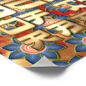 Het roze Rode Gouden Jaar van het Konijnenkonijn C Poster (Hoek)