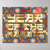 Het roze Rode Gouden Jaar van het Konijnenkonijn C Poster (Voorkant)