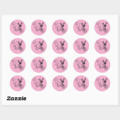 Het roze ronde sticker (Vel)