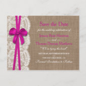 Het Roze Roze Collectie sparen de Datum Aankondigingskaart (Voorkant)