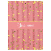 Het roze schittert de Gouden Confettien van Klembord (Achterkant)