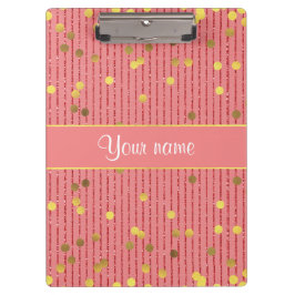 Het roze schittert de Gouden Confettien van Klembord