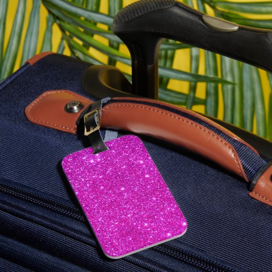Het roze schittert het Personaliseerbare Ontwerp Bagagelabel (Voorkant Insitu 1)