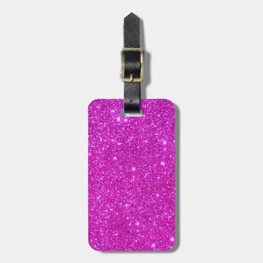 Het roze schittert het Personaliseerbare Ontwerp Bagagelabel (Voorkant verticaal)