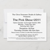 Het roze Show 2011 Kaart (Achterkant)