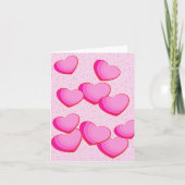 Het roze Stip Valentijn van de Cluster van het Feestdagen Kaart (Voorkant)