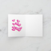 Het roze Stip Valentijn van de Cluster van het Feestdagen Kaart (Binnen)