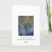 Het roze van de de groetenkaart van Tulpen lege Kaart (Achterkant)