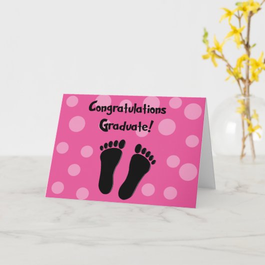 Het Roze van de Kaart van de Afstuderen van de (Gele Bloem)