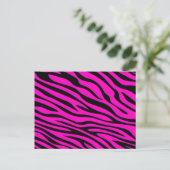 Het Roze van de Strepen van Zebbra Briefkaart (Staand voorkant)