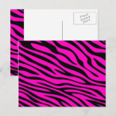 Het Roze van de Strepen van Zebbra Briefkaart (Voorkant / Achterkant)