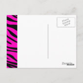 Het Roze van de Strepen van Zebbra Briefkaart (Achterkant)