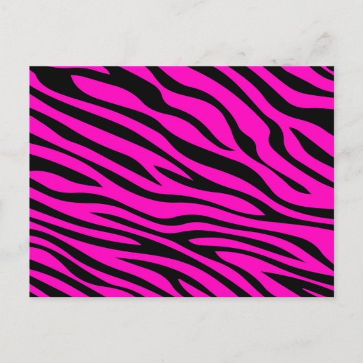 Het Roze van de Strepen van Zebbra Briefkaart (Voorkant)