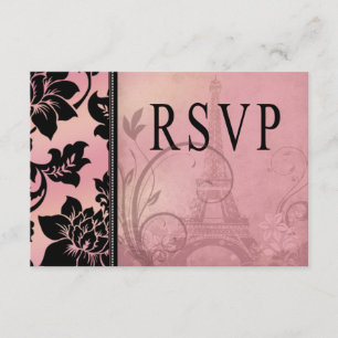 Het roze van de Toren RSVP   van Fleur DE Parijs Kaartje