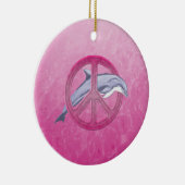 Het Roze van de Vrede van de dolfijn Keramisch Ornament (Rechts)