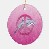 Het Roze van de Vrede van de dolfijn Keramisch Ornament (Links)