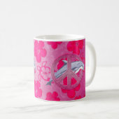 Het Roze van de Vrede van de dolfijn Koffiemok (Voorkant rechts)