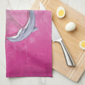 Het Roze van de Vrede van de dolfijn Theedoek (Quarter Fold)