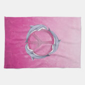 Het Roze van de Vrede van de dolfijn Theedoek (Horizontaal)