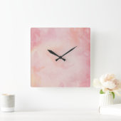 Het Roze van de waterverf Vierkante Klok (Huis)