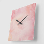 Het Roze van de waterverf Vierkante Klok (Hoek)