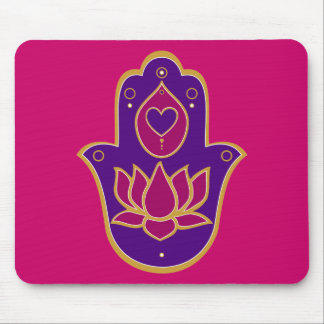 Het Roze van Hamsa Lotus van de henna Muismat