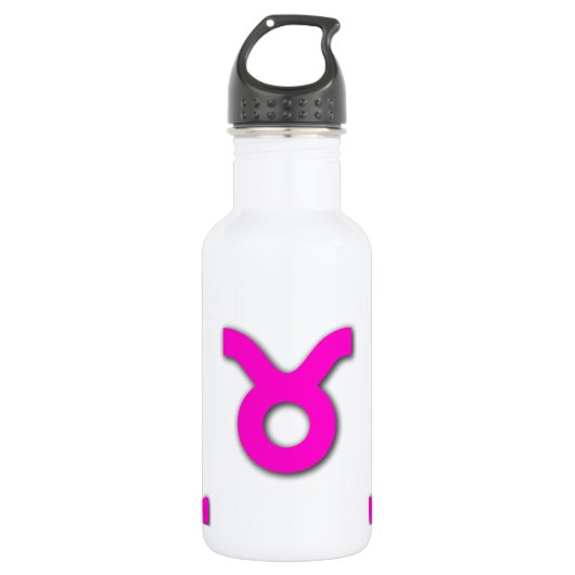 Het Roze van het Patroon van de Stier Waterfles (Voorkant)