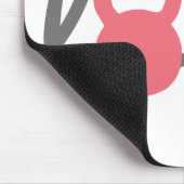 Het Roze van Kettlebell van de liefde Muismat (Hoek)
