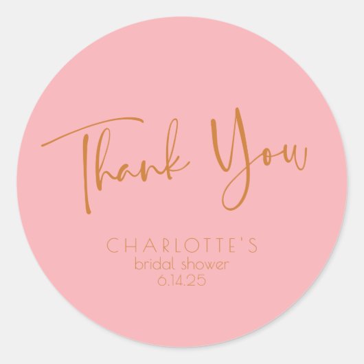 Het Roze Vrijgezellenfeest van het Manuscript van Ronde Sticker (Voorkant)