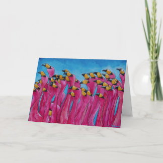 Het roze Wenskaart van de Flamingo Kaart