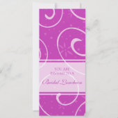 Het roze wervelt de Bruids Kaarten van de (Voorkant)