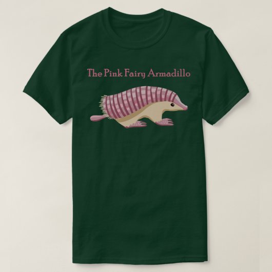 Het roze witte ArmadilloT-Shirt T-shirt (Design voorkant)