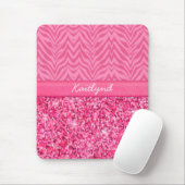 Het Roze Zebra van Glitzy Muismat (Met muis)