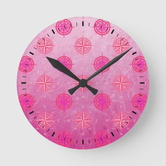 Het roze ZeevaartKompas nam toe Ronde Klok (Voorkant)