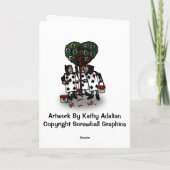 Het Rozen rode Wenskaart schilderen Kaart (Achterkant)