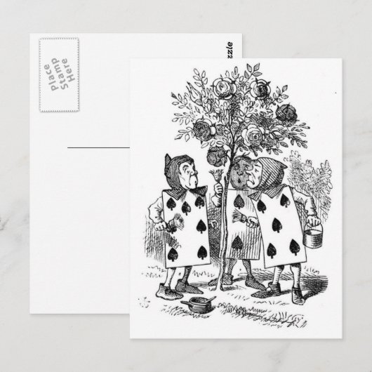 Het Rozen rood schilderen Briefkaart (Voorkant / Achterkant)