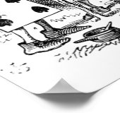 Het Rozen rood schilderen Poster (Hoek)