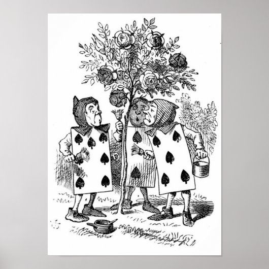 Het Rozen rood schilderen Poster (Voorkant)