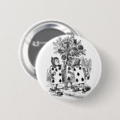 Het Rozen rood schilderen Ronde Button 5,7 Cm (Voorkant /achterkant)