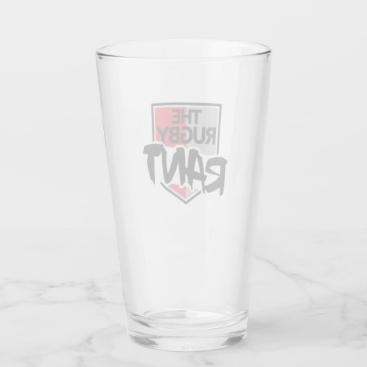 Het Rugby Rant Pint Glass Glas (Achterkant)