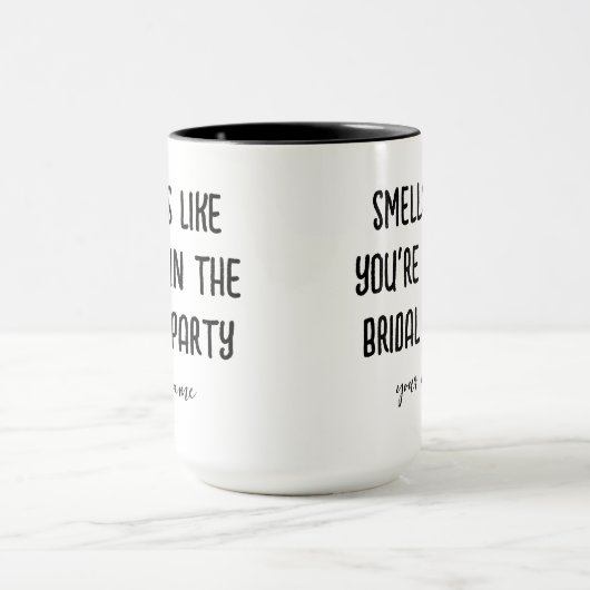 Het ruikt alsof je in de bruidsfeestkoffie zit mok (Midden)