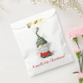 Het ruikt naar Kerstmis - gnoom 2 Favor Bag Bedankzakje (Gezegeld)