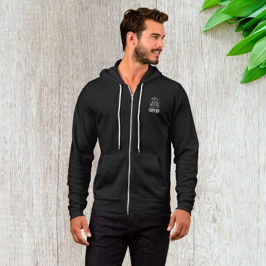 Het ruikt naar koffie Mannen full-zip Hoodie