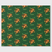 Het ruilen van Monkey Oerwoud voegt een Naam toe d Cadeaupapier (Vlak)