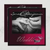 Het ruilen van Ringen met de Banden van de Weddens Kaart (Voorkant / Achterkant)